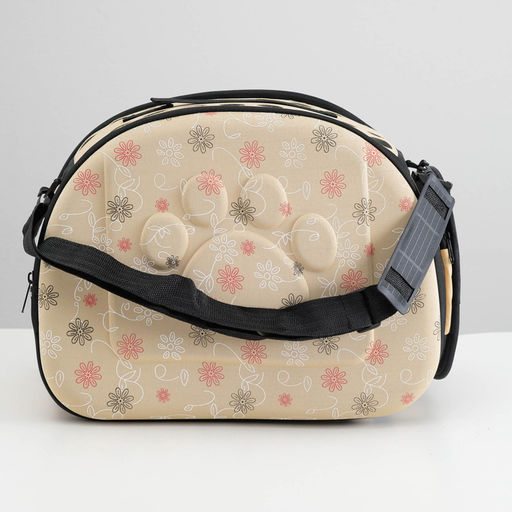 Складная сумка-переноска с отдельным входом, материал EVA, 43,5 х 28 х 33 см, бежевая - Пижон фото 4