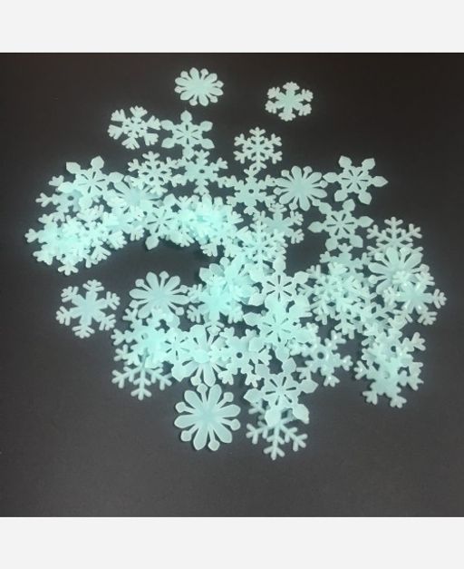 Набор снежинок светящихся в темноте, 50 шт. 9046287