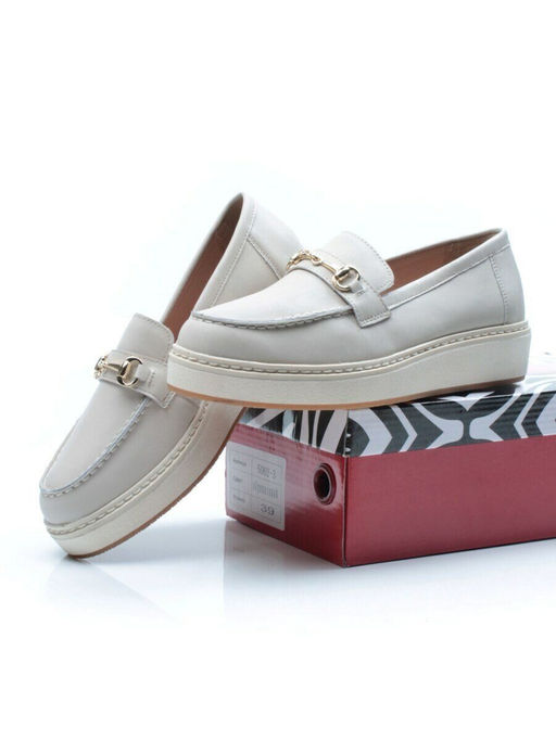 03-5062-3 BEIGE Лоферы женские (натуральная кожа)