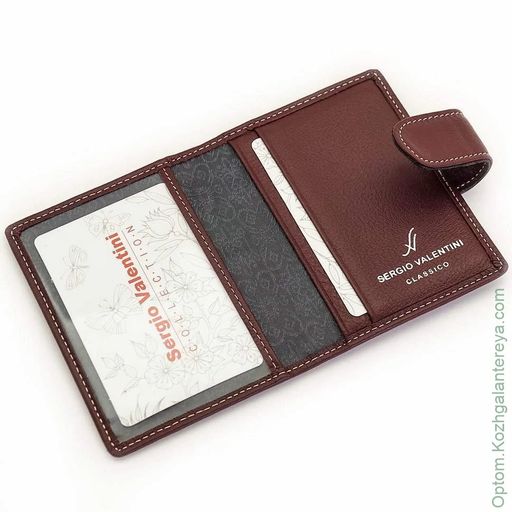 Женская кожаная визитница Sergio Valentini СВ 8090-010  фото 6