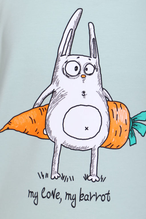 Пижама для девочки Зайцы-морковки арт. ПД-15-048