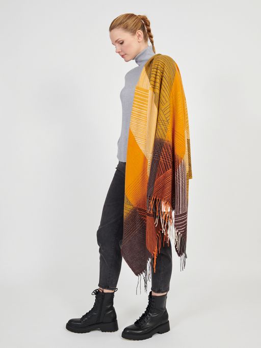 Большой  платок в стиле арт-деко в составе шерсть - Tantino фото 6