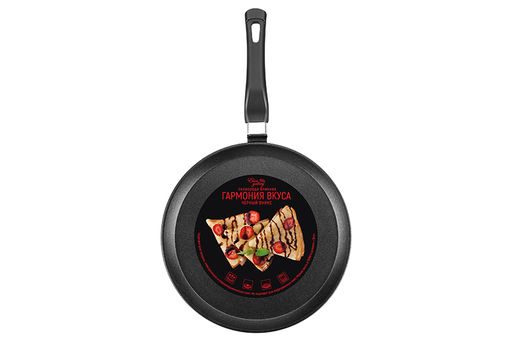 Сковорода блинная 26 см ГАРМОНИЯ ВКУСА "Черный оникс" н/р, 47*27*6,5 см