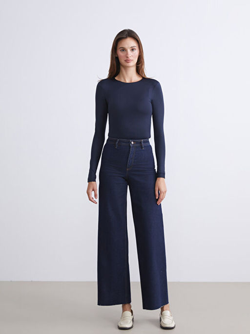 Bisiklet Yaka Kad?n Bodysuit