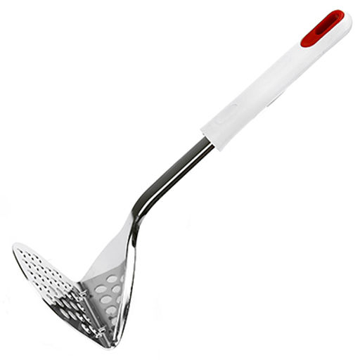 Премьера Картофелемялка из нержавеющей стали 8х7см, пластмассовая ручка 20см (Россия)