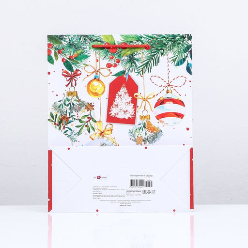 Пакет подарочный Ёлка с украшениями , 26 х 32х 12 см - Simaland фото 2