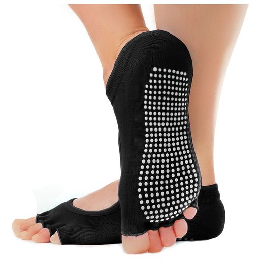 Носки для йоги без пальцев, размер 36-39, цвета микс