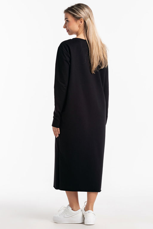 Платье-футер-длинное