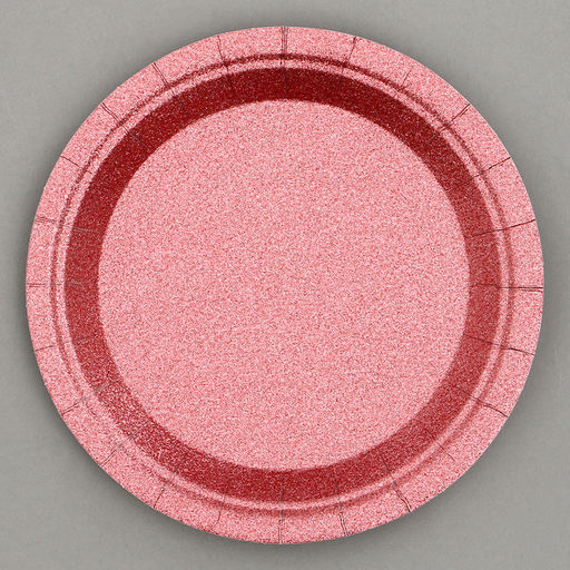 Цена за 4 шт. Тарелки бумажные «Блёстки», 6 шт., цвет бордовый