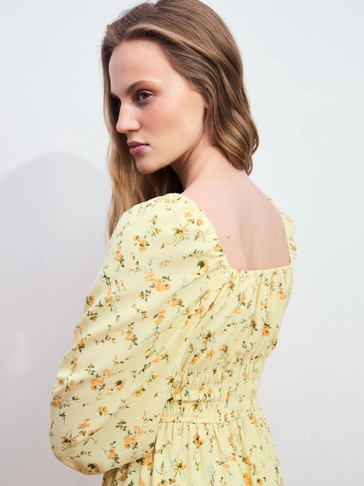 Платье миди с цветочным принтом / Zarina  фото 7