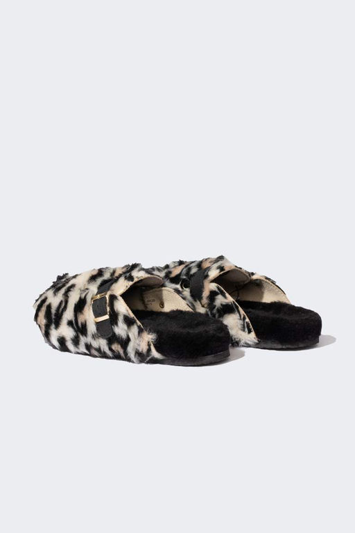 Женские домашние тапочки без шнуровки на плоской подошве - Defacto фото 3