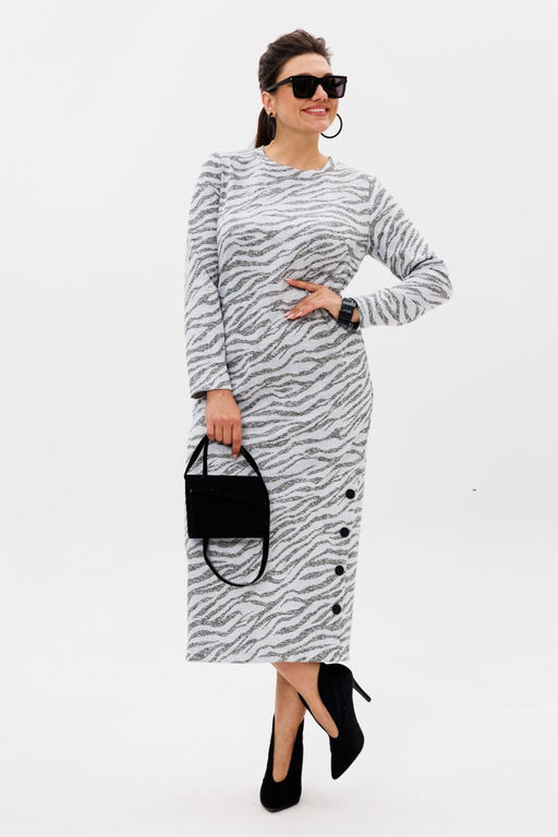 Платье ANELLI 1755 серая магия  фото 4