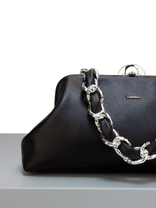 LACCOMA сумка Паола-22-Л815-черный эко кожа хлопок  фото 5