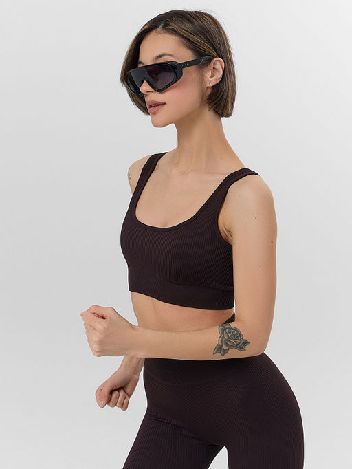 Топ женский спортивный коричневый - Mark formelle фото 6