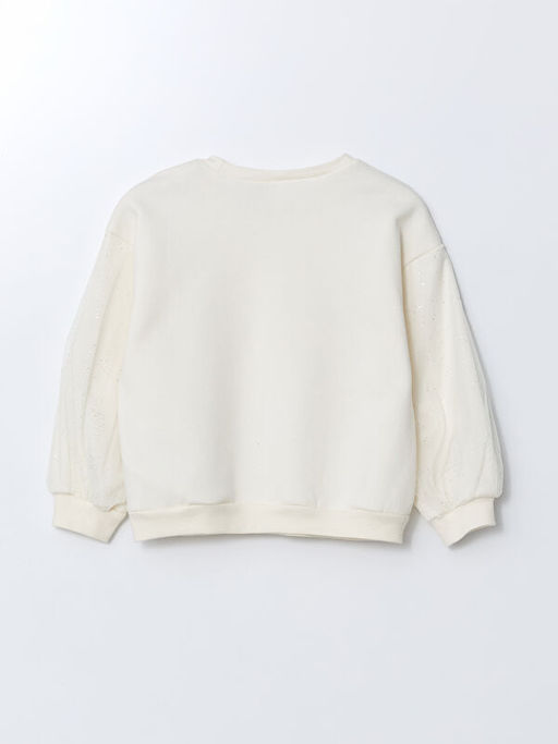 Elsa Bask?l? K?z ?ocuk Sweatshirt