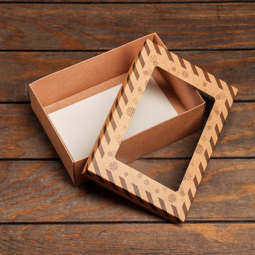 Цена за 5 шт. Коробка складная, крышка-дно, с окном Подарок от Деда Мороза 21 х 15 х 7 см - UPAK LAND фото 3