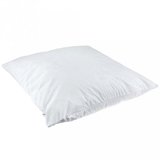 Чехол непромокаемый на подушку 45х45см "Аквамембрана", на молнии, махровый (хлопок 100%) / PUR мембрана, упаковка "классическая", LDPE 14,5х23см, еврослот, "Домашняя мода" (Россия)