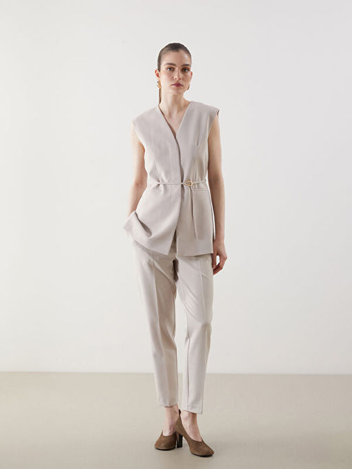 V Yaka Kad?n Klasik Yelek