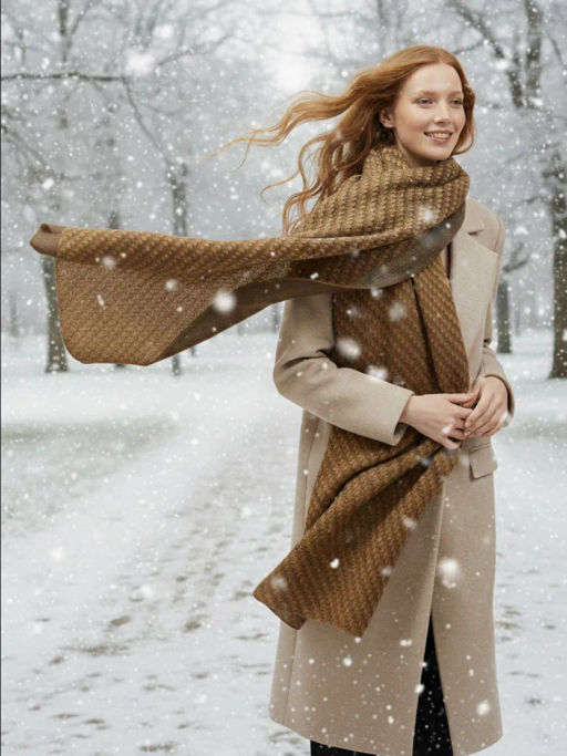 в составе шерсть мягкий двусторонний палантин - Tantino фото 12