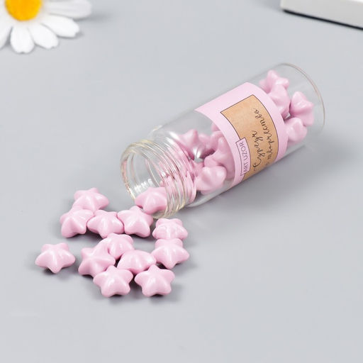 Сургуч в гранулах в баночке "Звёздочки" розовый 16 гр 7х3х3 см