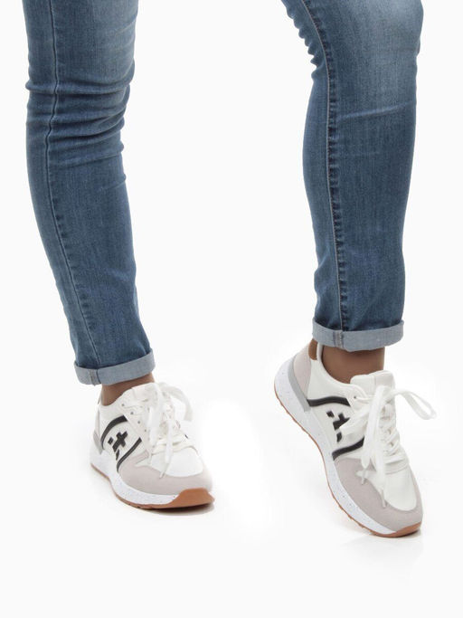 05-6026-15 WHITE/GRAY Кроссовки женские (искусственные материалы) - No name фото 3