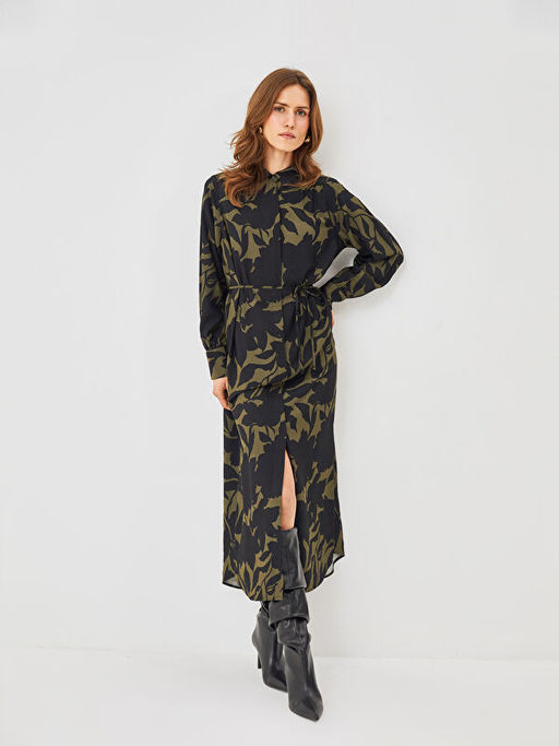 Desenli Kad?n G?mlek Elbise