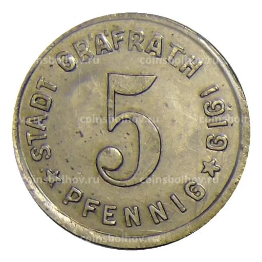 5 пфеннигов 1919 года Германия  Нотгельд Графрат