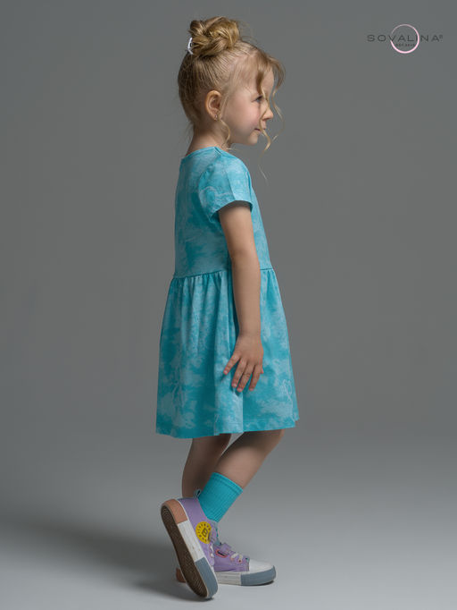 Платье Лето зайцы варенка бирюза - Sovalina фото 21