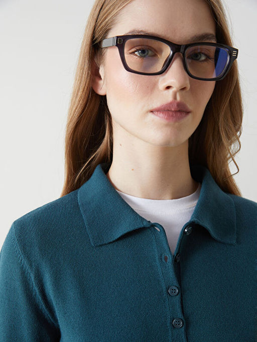 Polo Yaka Kad?n Triko Kazak