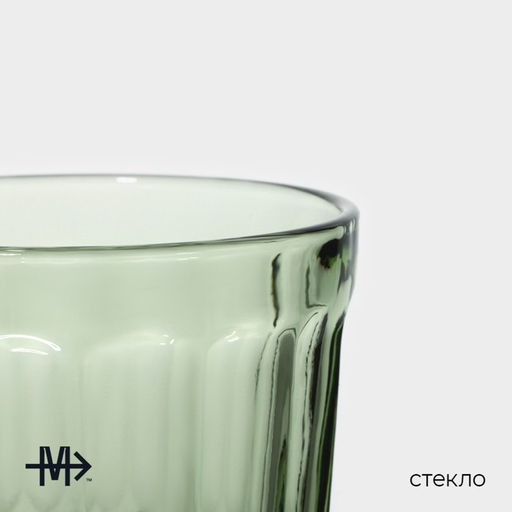 Стакан стеклянный Magistro Ла-Манш, 220 мл, 810 см, цвет зелёный  фото 10