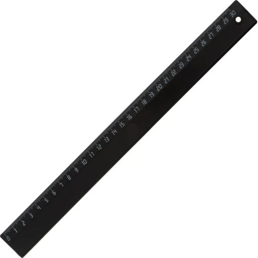 Линейка 30см Attache Economy пластик черная