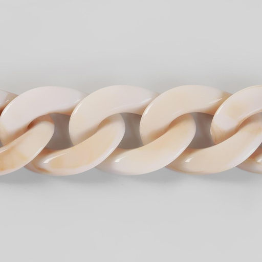 Цепочка для сумки, пластиковая, 17 23 мм, 120 см, цвет светлый агат - Арт узор фото 2