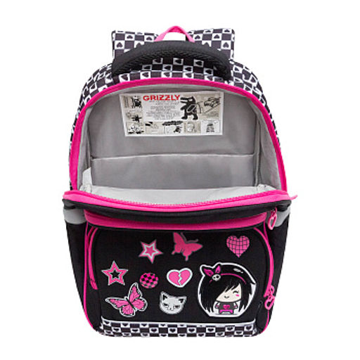 RAn-588-2 Рюкзак школьный с чехлом для мелочей - Grizzly фото 4