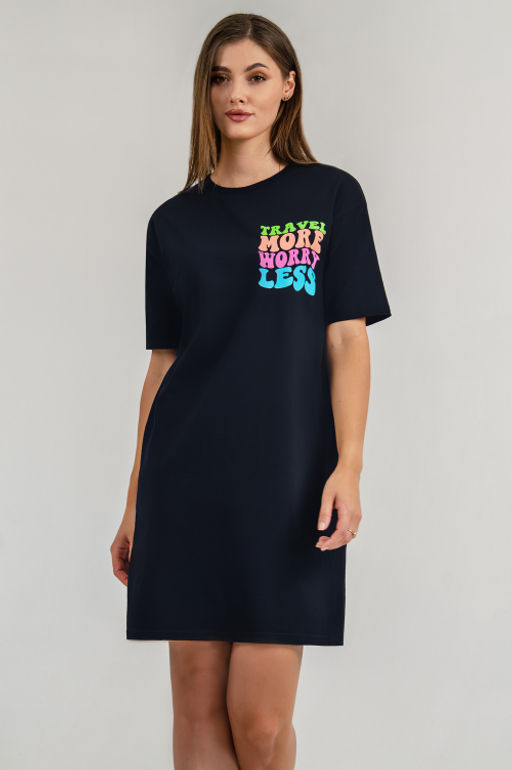 Арт. 4142 Туника женская 44-54(6 шт) Цвет:черный - Калинка фото 3