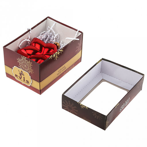 Елочная игрушка стеклянная Звезда 10х10х12см, зеркально-алый, в подарочной коробке (Россия) - Домашняя мода фото 8