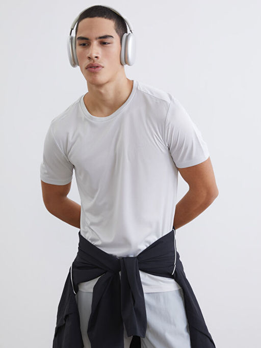 Bisiklet Yaka Erkek Spor Ti??rt