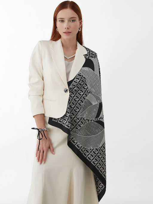 Большой, мягкий, тонкий и очень нежный платок с рисунком - Tantino фото 6