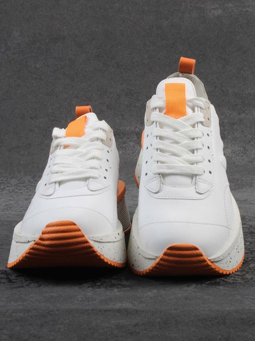 04-S77-42 WHITE Кроссовки женские (натуральная кожа) - Фабричный китай фото 10