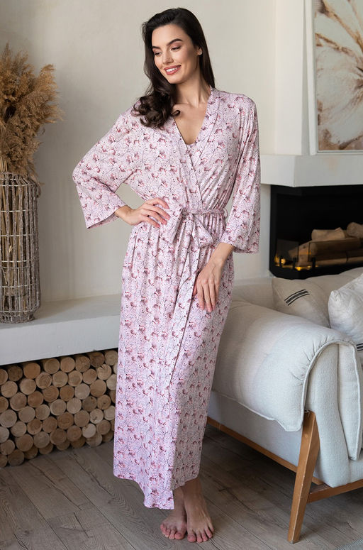 Длинный запашной халат Mia-Amore