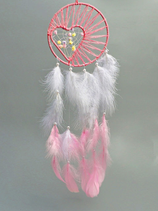 Ловец снов амулет Сердце в круге, d=16 см, 60?16 см, МИКС