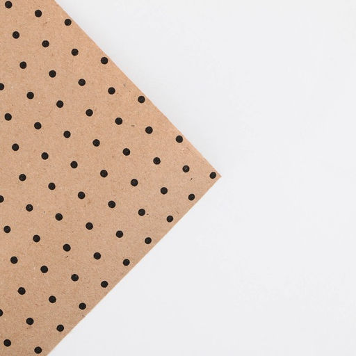 Бумага упаковочная крафт в рулоне «Горох черный», 0.5 х 8 м