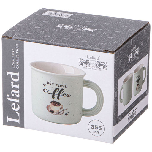 КРУЖКА BUT FIRST COFFEE 355 МЛ БЕЛАЯ - Lefard фото 2
