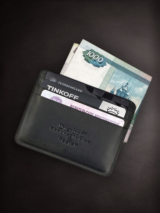 Мужской кожаный кардхолдер (кредитница) Dierhoff Д 6026-923/Р - Sergio valentini фото 5