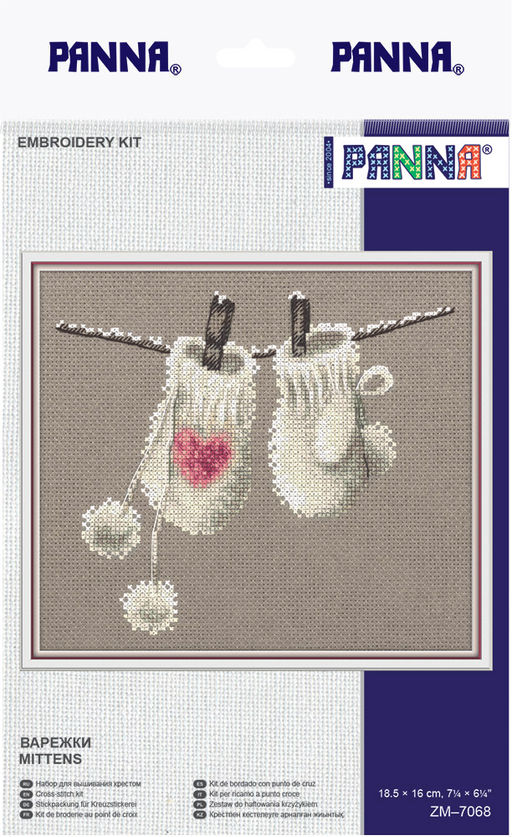 Набор для вышивания PANNA ZM-7068 Варежки 18.5 х 16 см