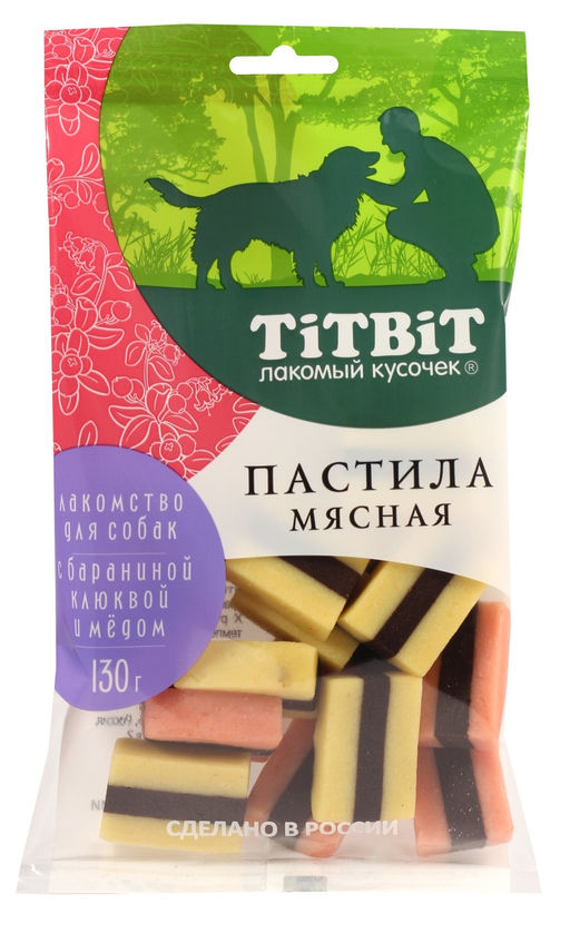 Пастила мясная с бараниной клюквой и медом Лакомство для собак 25376