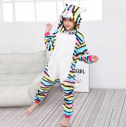 Пижама кигуруми радужная кошка (детская)