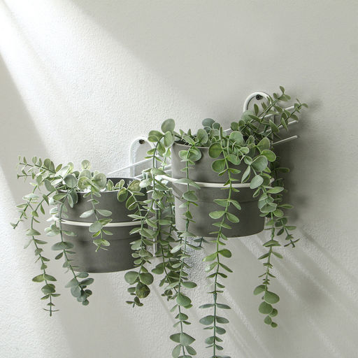 Подвес для кашпо, настенный, d=16 см, белый, «Косая-2»