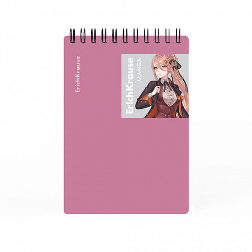 Цена за 4 шт. Блокнот с пластиковой обложкой на спирали ErichKrause Manga, А6, 80 листов, клетка_MIX-PACK  фото 4