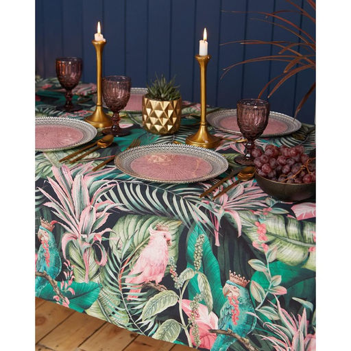 Скатерть «Этель» Tropical parrots 149×220 см, 100% хлопок, саржа 190 г/м²