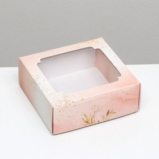 Цена за 5 шт. Коробка самосборная, крышка-дно, с окном,Безмятежность 14,5 х 14,5 х 6 см - Simaland фото 2